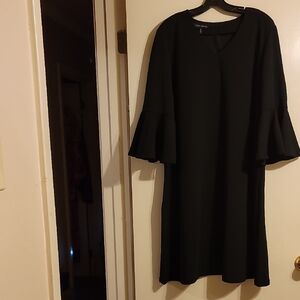Ming Wang Black Long Sleeve Dress
